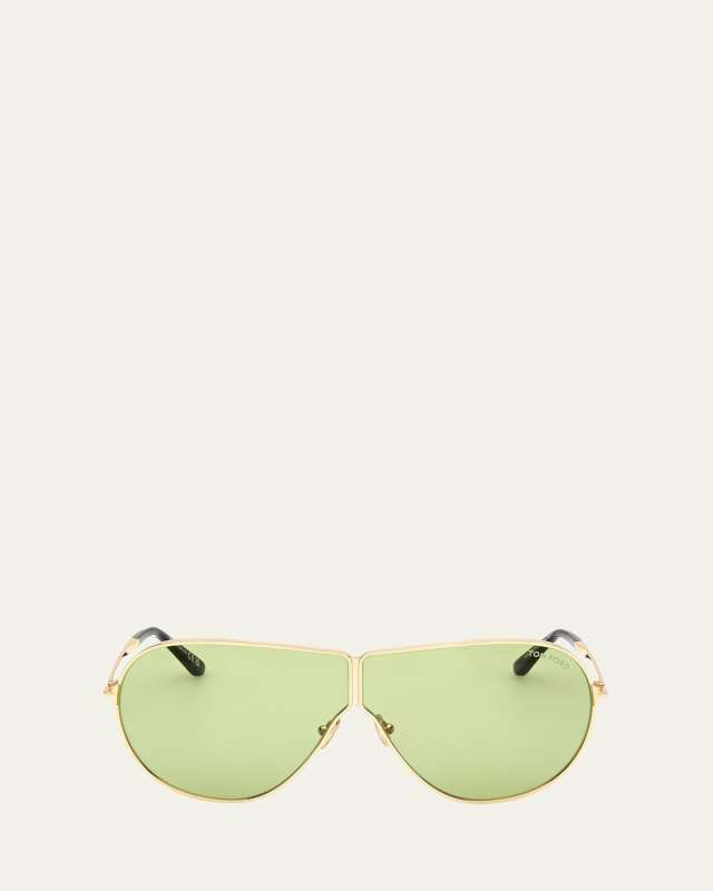 Keating Green Metal Aviator Sunglasses